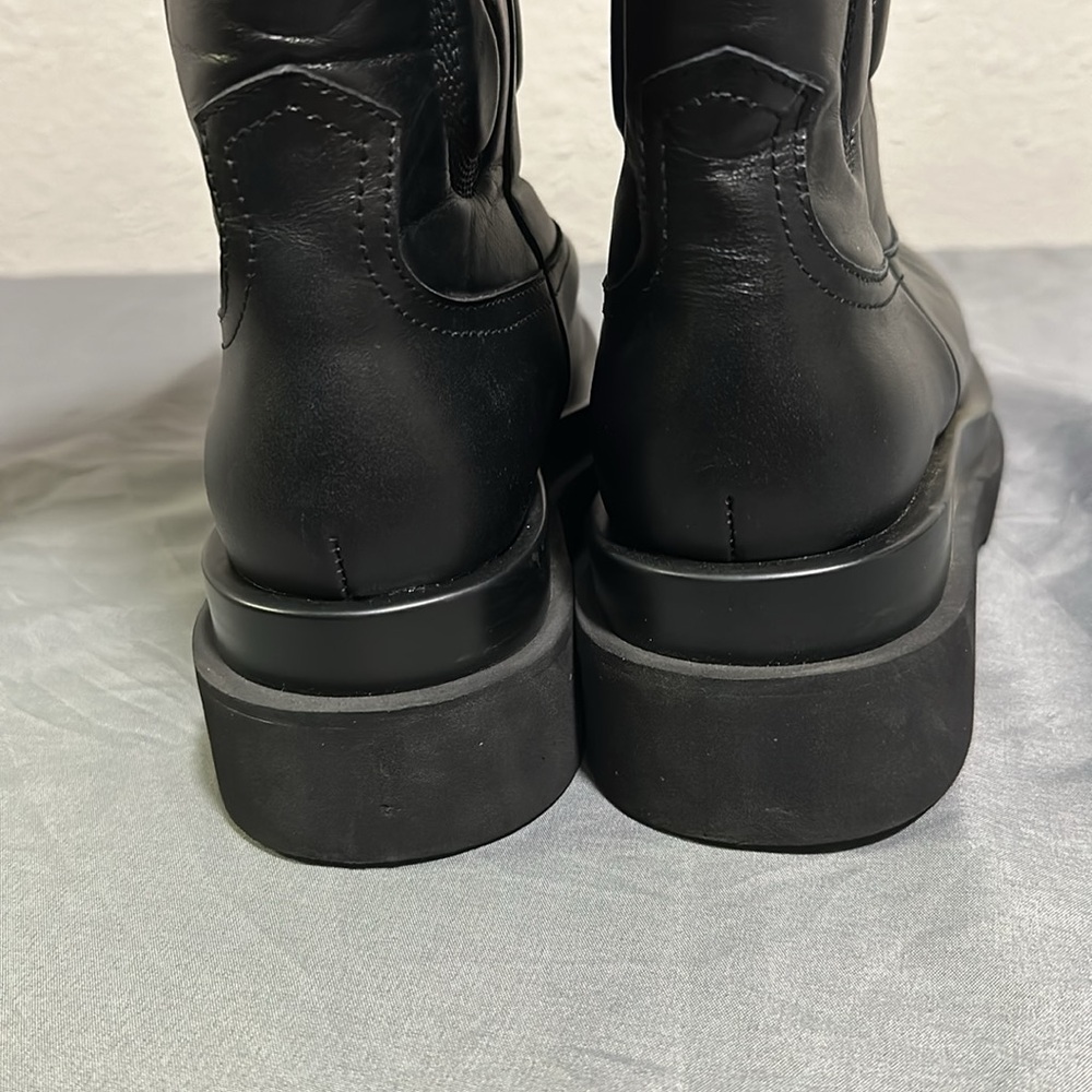 Jeffrey Campbell Black Over-the-Knee Embossed Leather Boots - Picture 7 of 14